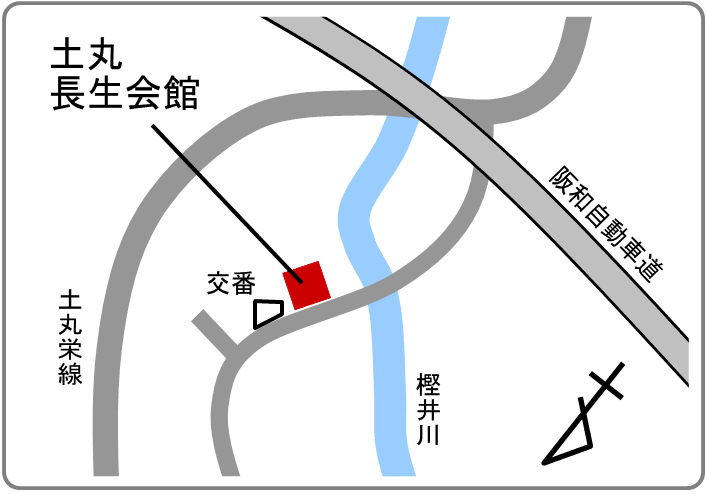 ルリビタキ巡回先地図（土丸長生会館）